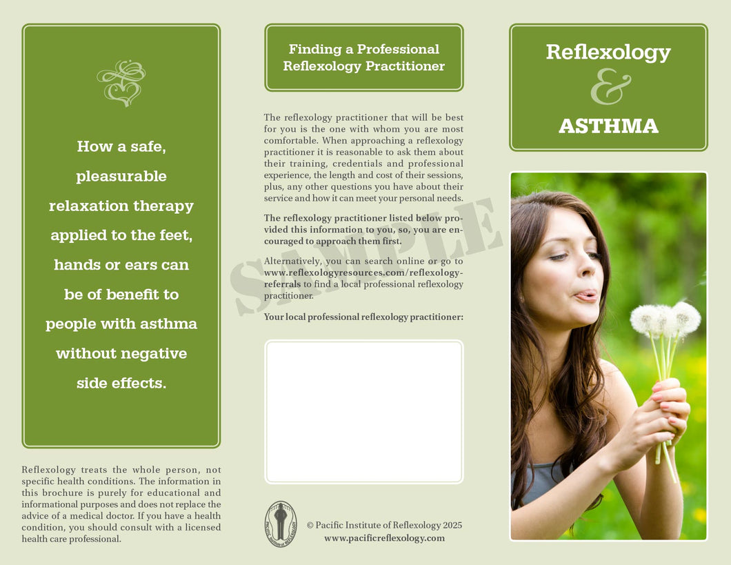 Promotional Brochure PDF file - Reflexology & Asthma