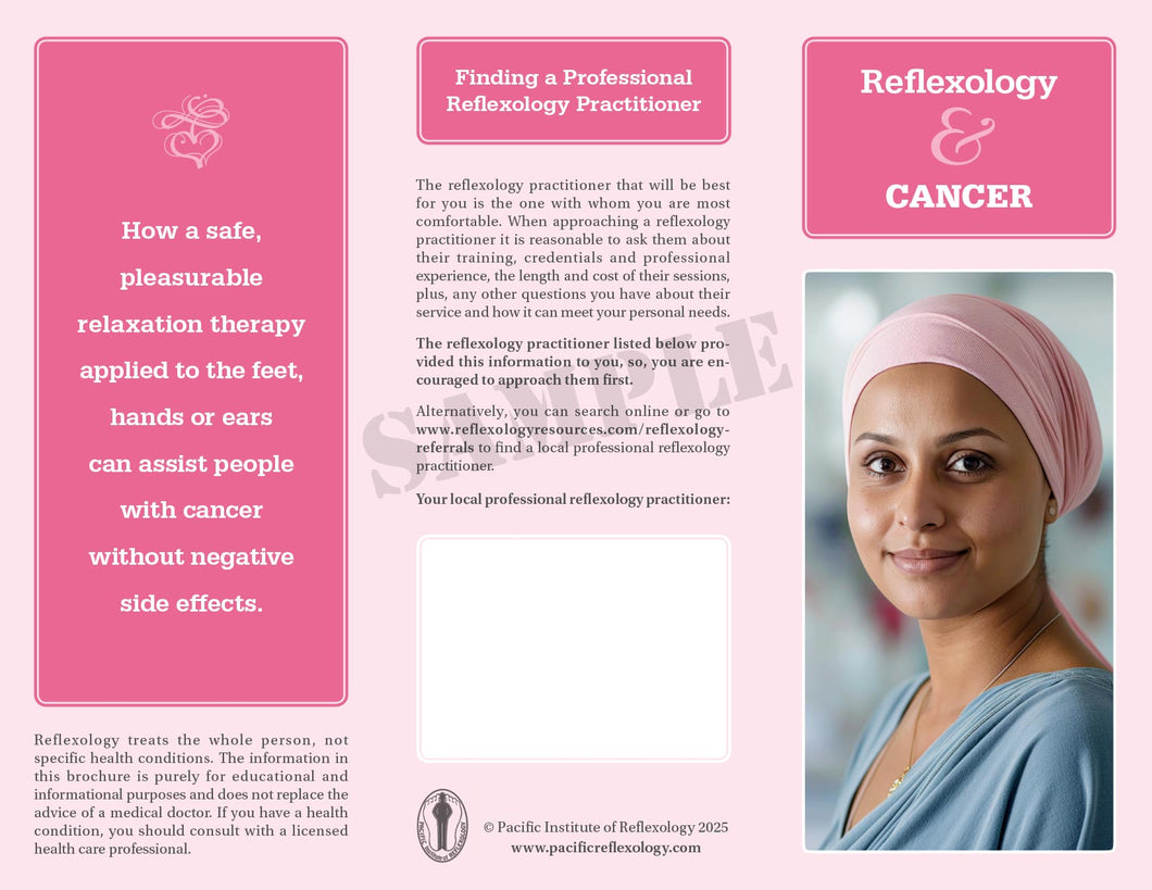 Promotional Brochure PDF file - Reflexology & Cancer