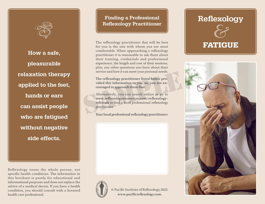 Promotional Brochure PDF file - Reflexology & Fatigue