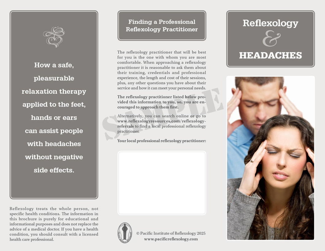 Promotional Brochure PDF file - Reflexology & Headaches