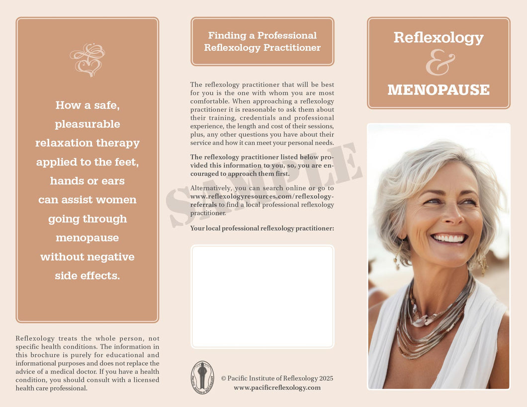 Promotional Brochure PDF file - Reflexology & Menopause
