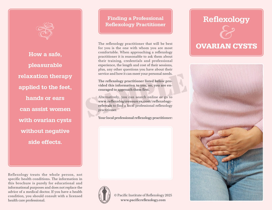 Promotional Brochure PDF file - Reflexology & Ovarian Cysts