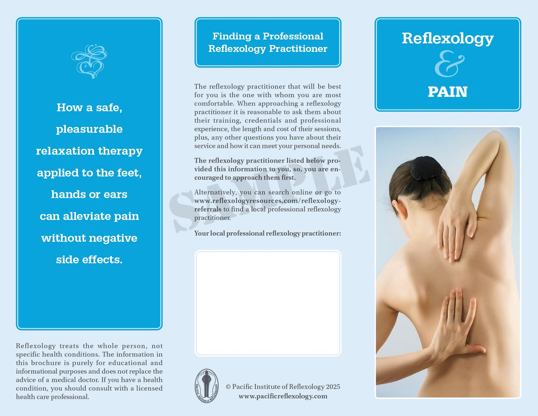 Promotional Brochure PDF file - Reflexology & Pain