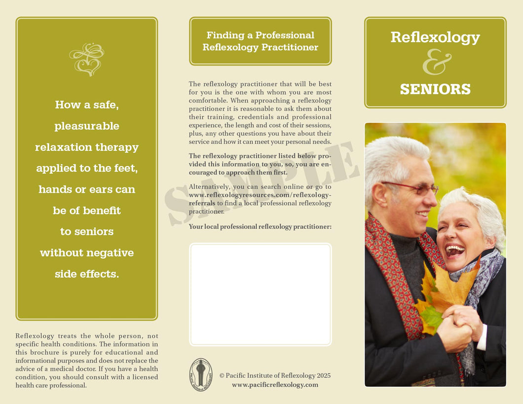 Promotional Brochure PDF file - Reflexology & Seniors