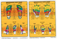 Laminated Foot & Hand  Reflexology Wallet Chart